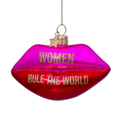 Kerstornament - Vondels Lippen 'Women Rule The World' - JungleHome