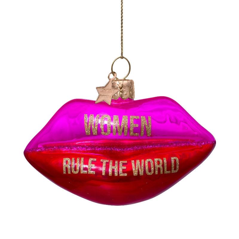 Kerstornament - Vondels Lippen 'Women Rule The World' - JungleHome