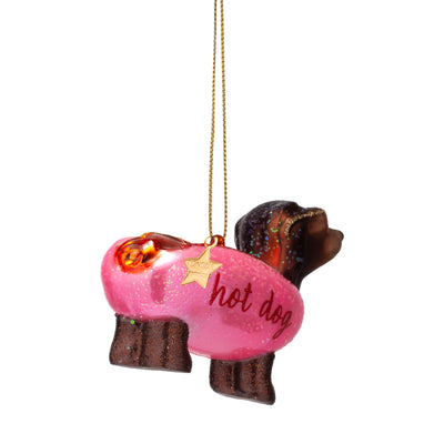 Kerstornament - Vondels Teckel "Hot Dog"
