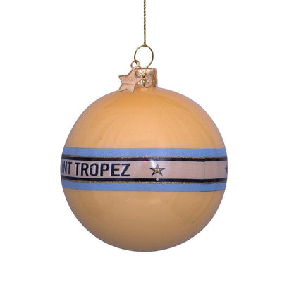 Kerstornament - Vondels Kerstbal Saint Tropez geel - JungleHome