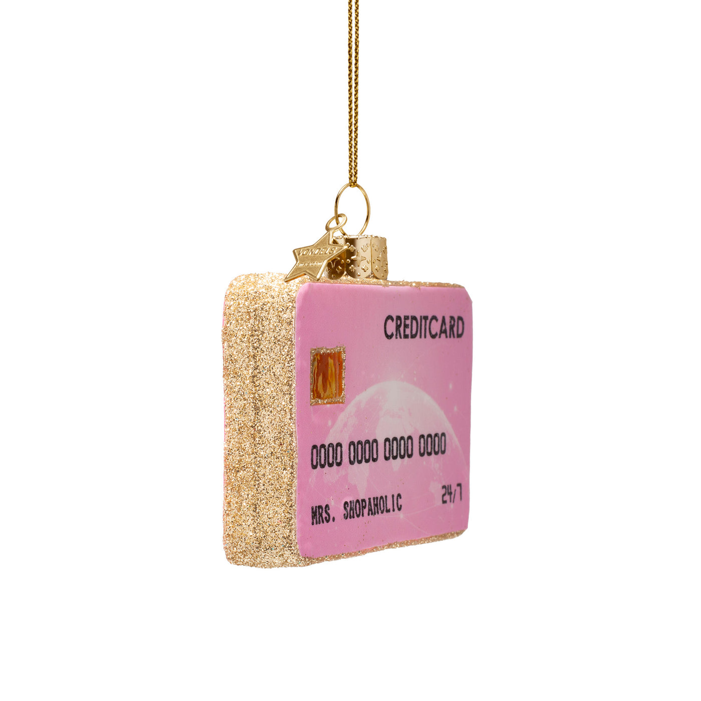 Kerstornament - Vondels Creditcard Pink
